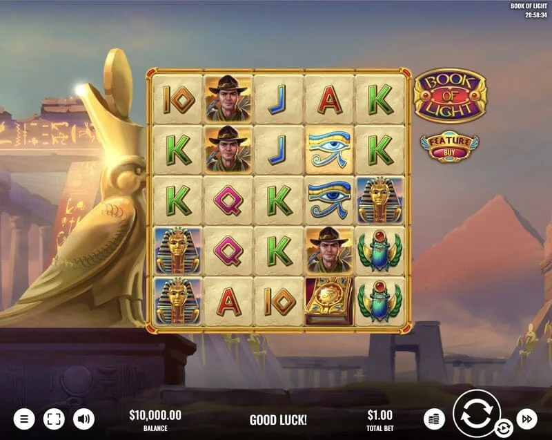 Book of Lights - main screen with reels and Diwali theme